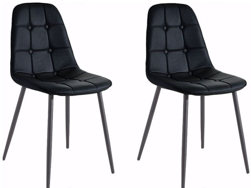 Danish Style Jedálenská stolička Titte (Súprava 4 ks), čierna